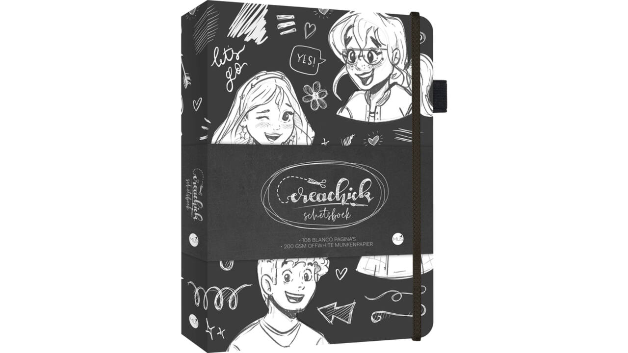 Schetsboek CreaChick Black
