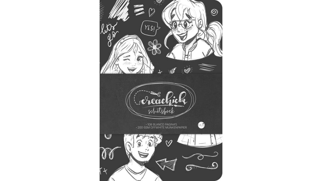 Schetsboek CreaChick Black
