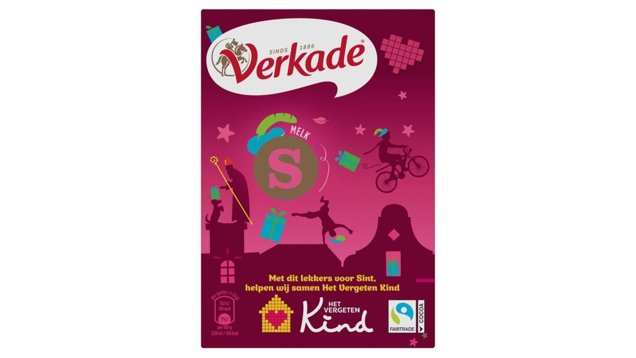 Chocoladeletter Verkade melk S 65 gram