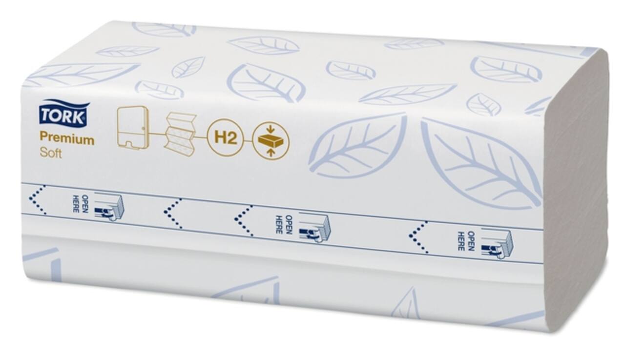 Handdoek Tork H2 Xpress compressed Premium multifold 2-laags 212x240mm 12x225 vel wit 100889