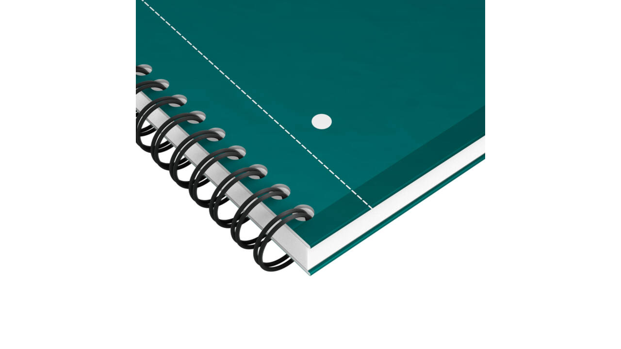 Spiraalblok Oxford International Notebook A4+ lijn 160 pagina's groen