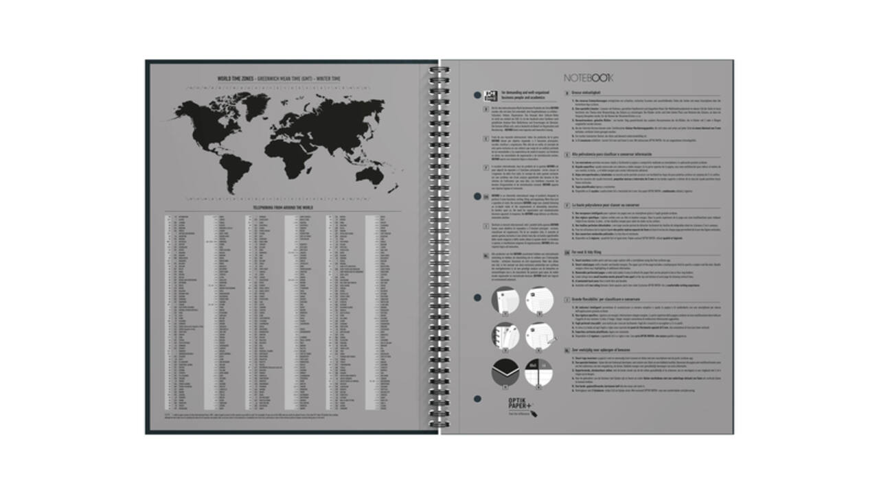 Spiraalblok Oxford International Notebook A4+ lijn 160 pagina's groen