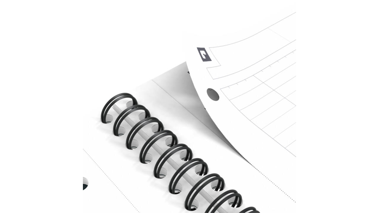 Spiraalblok Oxford International Notebook A4+ lijn 160 pagina's rood