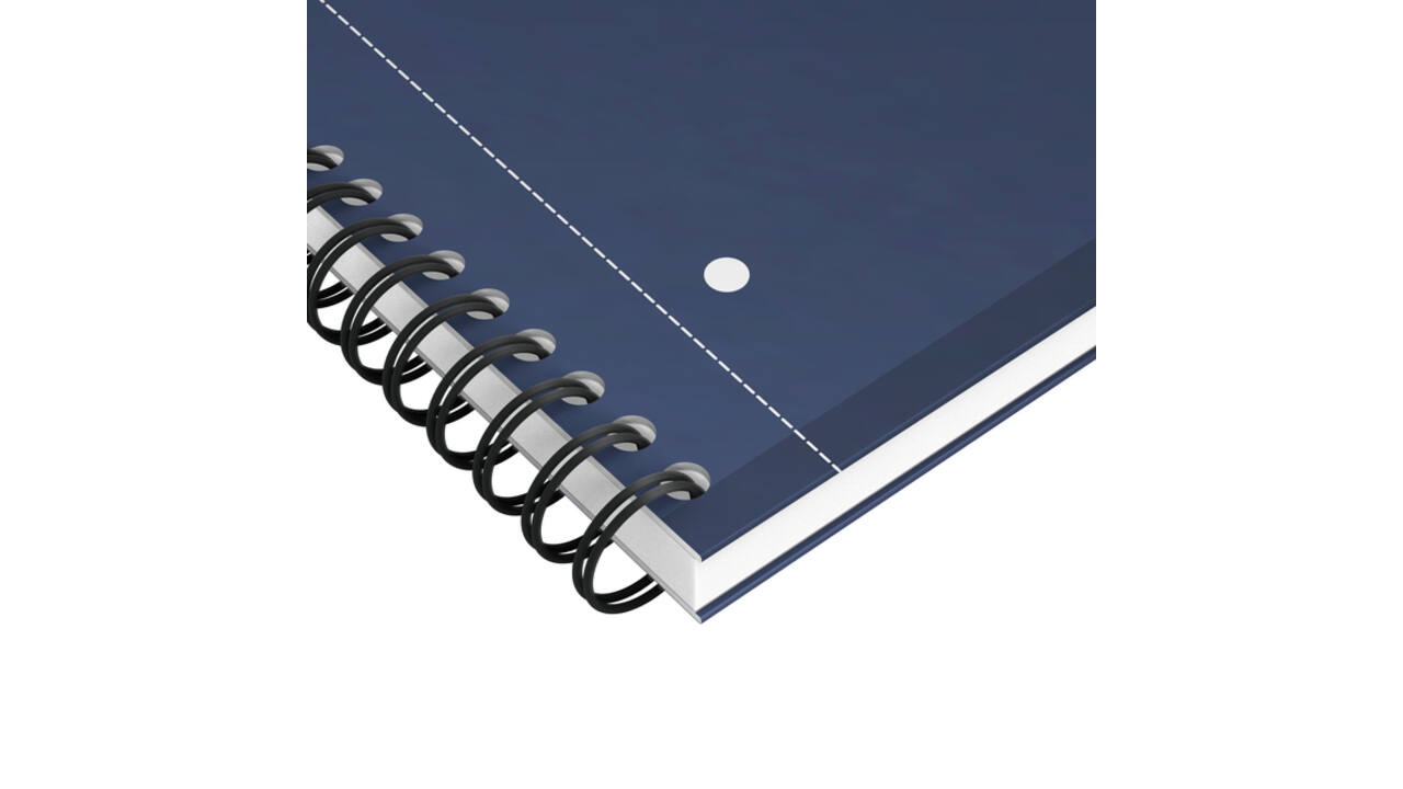 Spiraalblok Oxford International Notebook A4+ lijn 160 pagina's blauw