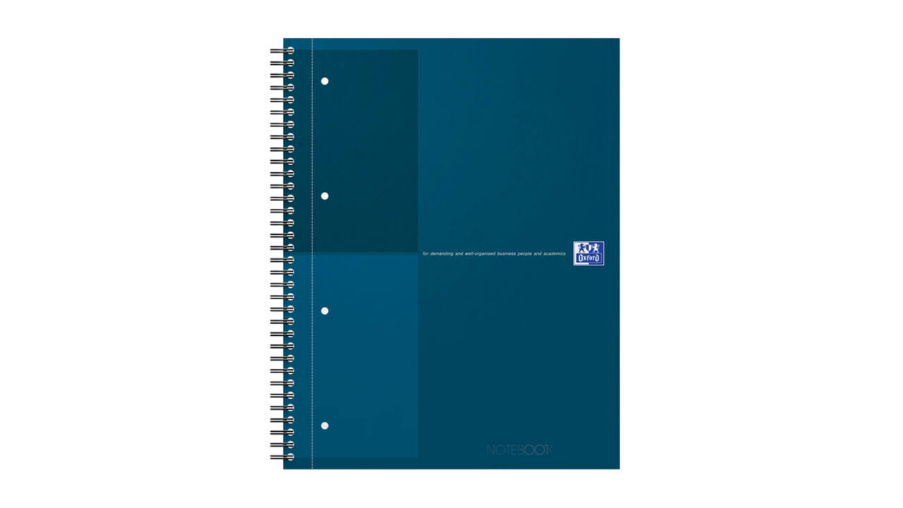 Spiraalblok Oxford International Notebook A4+ lijn petrol blauw