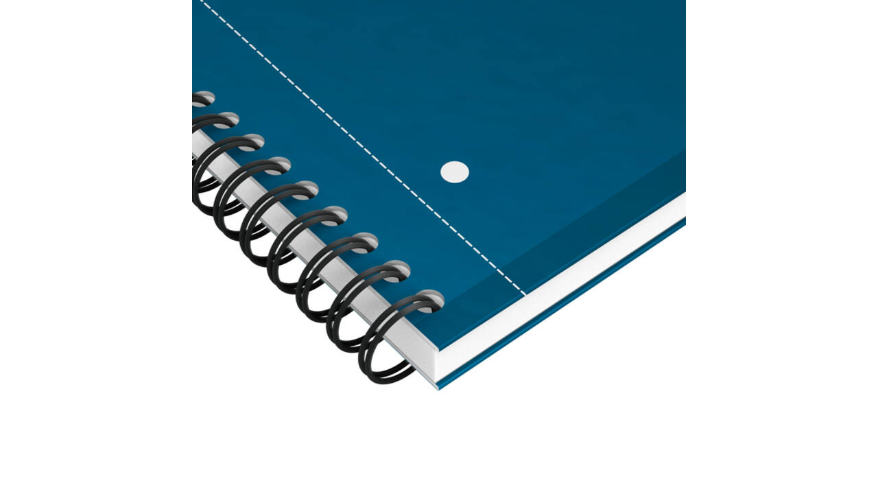 Spiraalblok Oxford International Notebook A4+ lijn petrol blauw