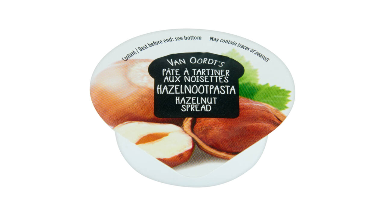 Hazelnootpasta VarieJantjes 12x15 gram cupjes