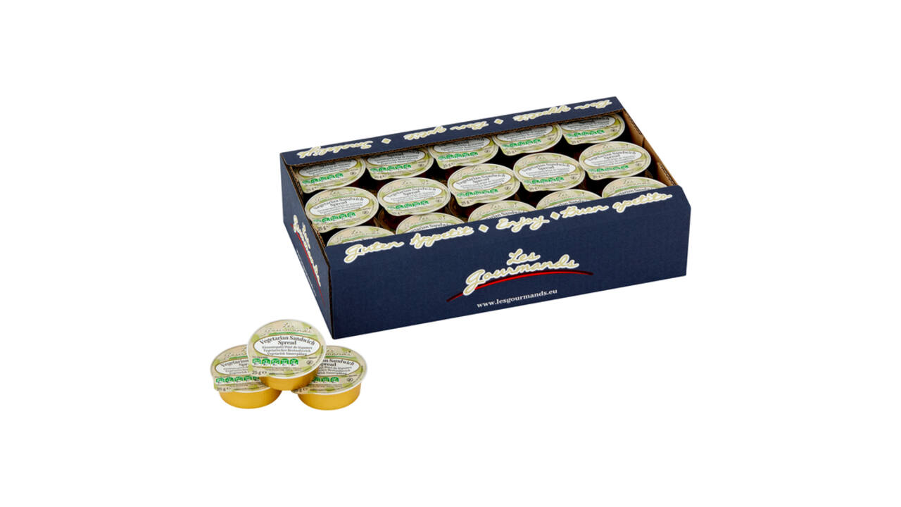 Sandwich spread Les Gourmands vega 45x25 gram cupjes