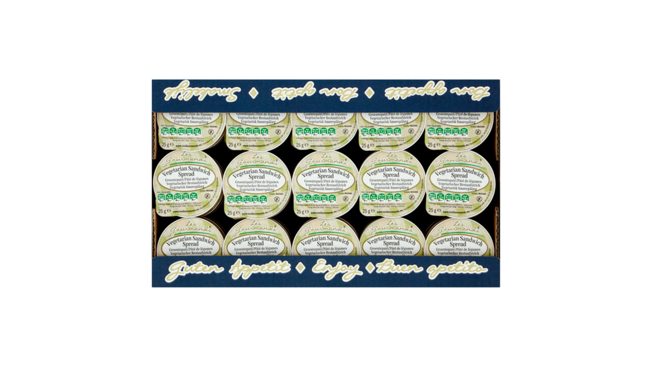 Sandwich spread Les Gourmands vega 45x25 gram cupjes