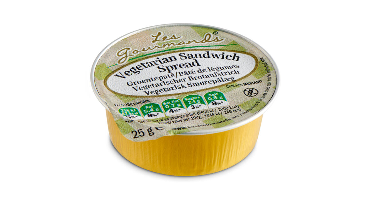 Sandwich spread Les Gourmands vega 45x25 gram cupjes