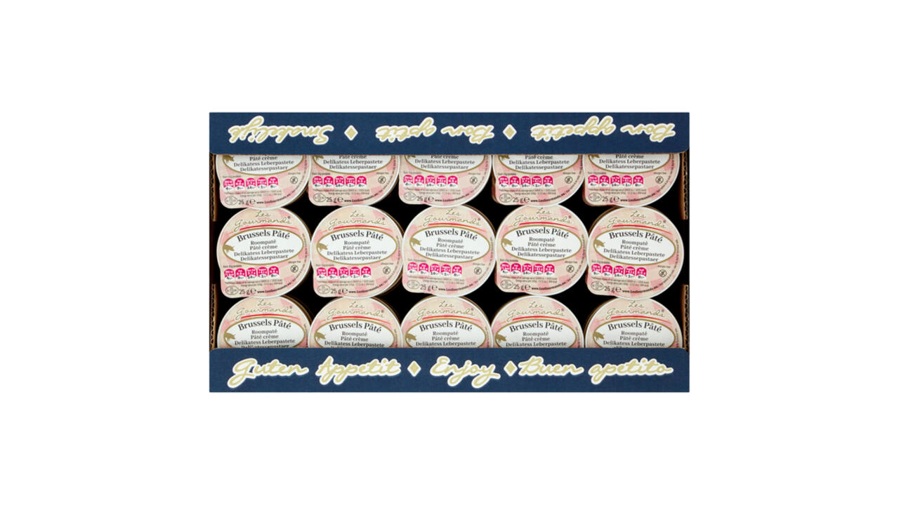 Roompaté Les Gourmands Brussels 45x25 gram cupjes