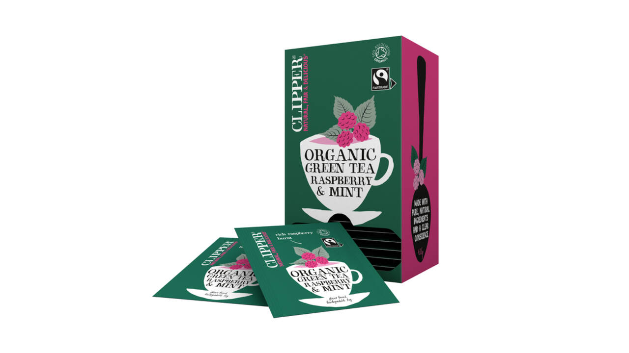 Thee Clipper green raspberry mint bio 25 zakjes