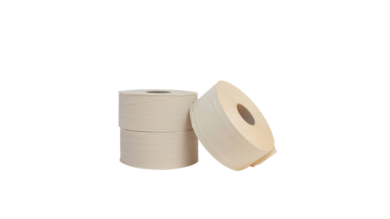 Toiletpapier The Good Roll jumbo klein bamboe 2-laags 18x180m naturel