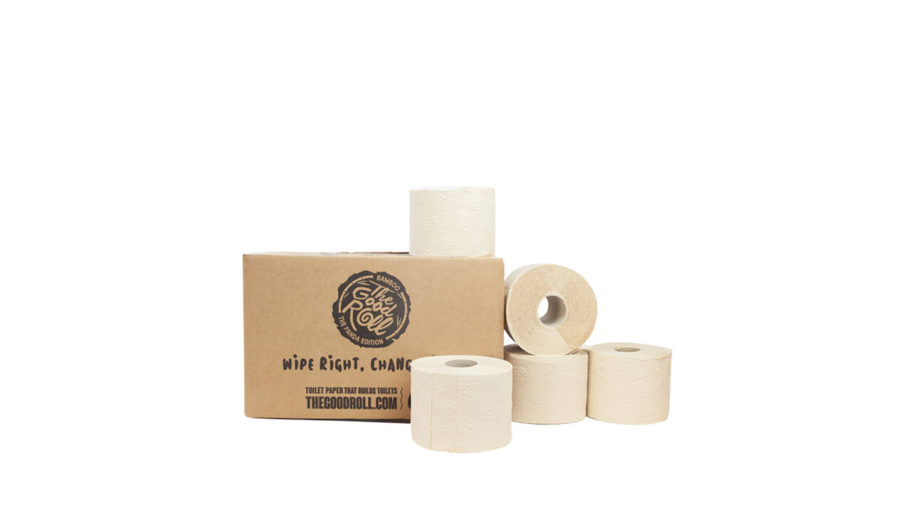Toiletpapier The Good Roll The Panda Edition Naked bamboe 3-laags 27x250 vel naturel