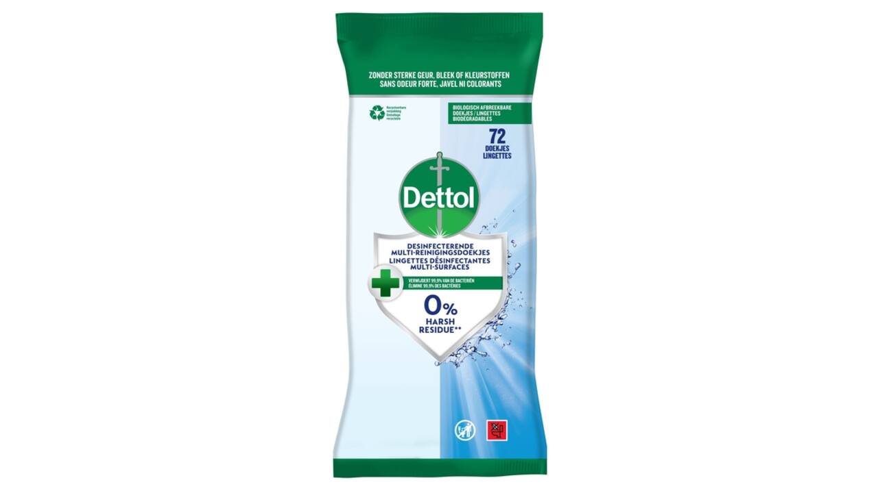 Reinigingsdoekjes Dettol antibacterieël Cleanser 72stuks