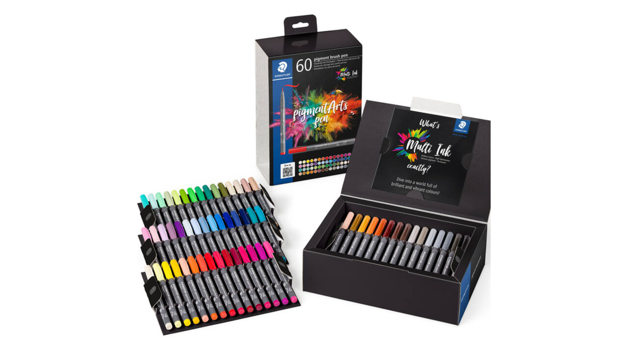 Brushpen Staedtler PigmentArts set à 60 kleuren