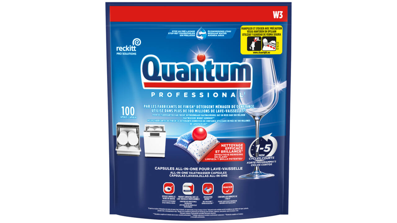 Vaatwastabletten Quantum Pro All-in-one 100 caps