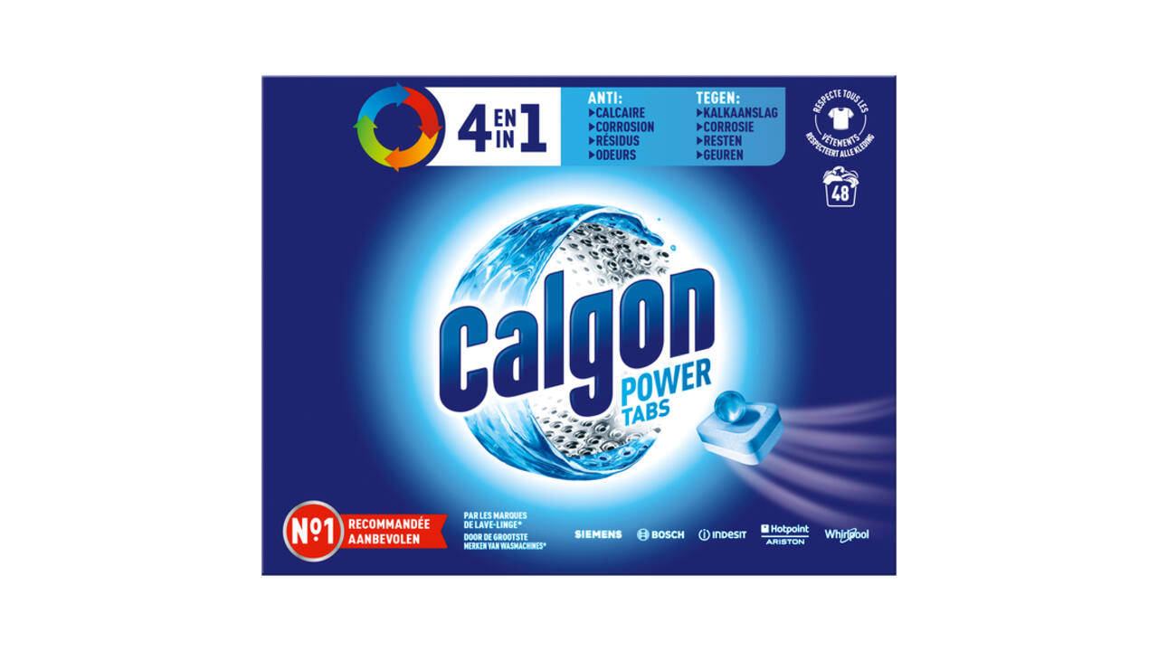 Wasmachine reinigingstabletten Calgon 4in1 48 tabs