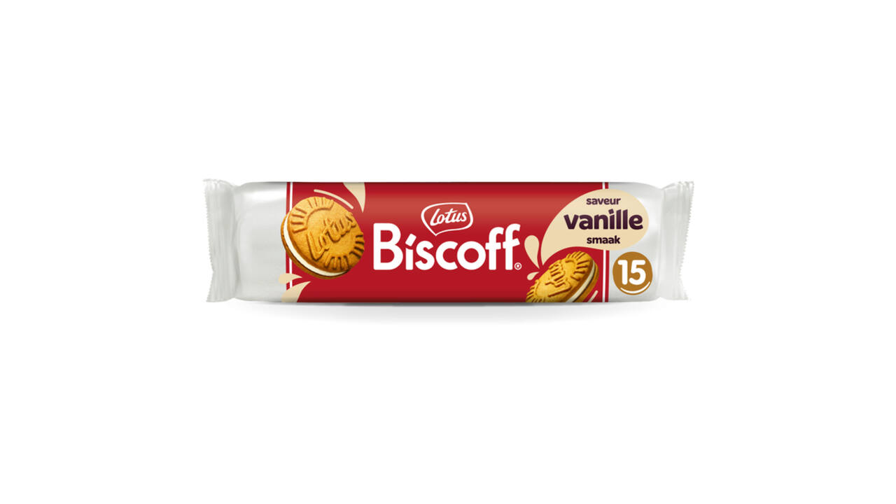 Koekjes Lotus Biscoff speculoos sandwich vanille 15 stuks