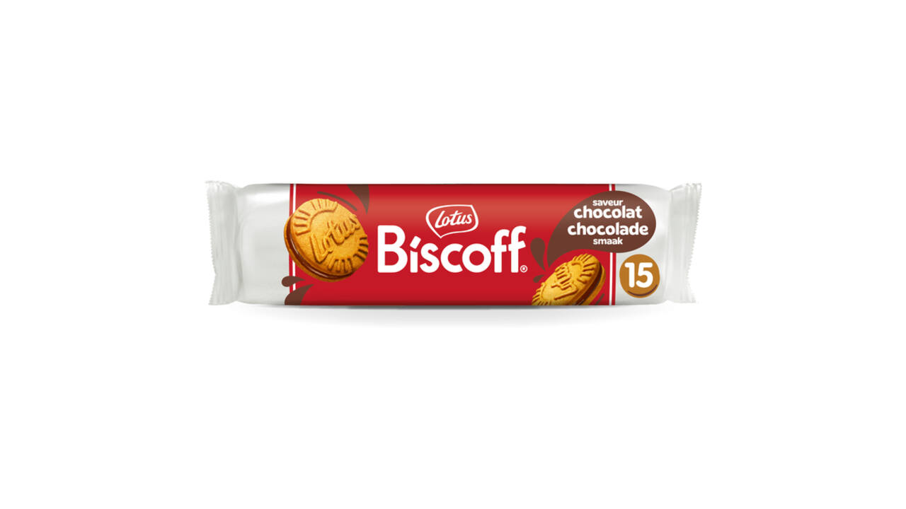 Koekjes Lotus Biscoff speculoos sandwich melkchocolade 15 stuks