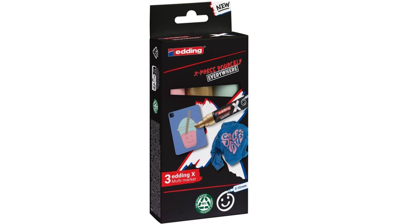 Edding 6900 X multi m. 3pcs set pastel col.