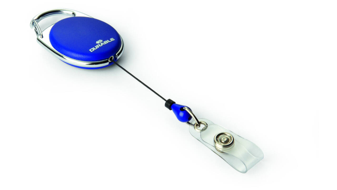 Afrolmechanisme Durable Style met drukknopsluiting blauw 10 stuks