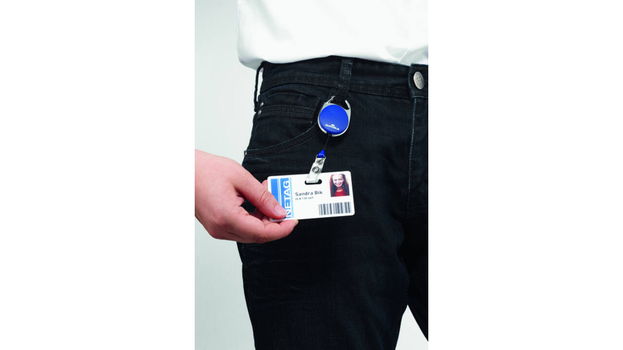 Afrolmechanisme Durable Style met drukknopsluiting blauw 10 stuks