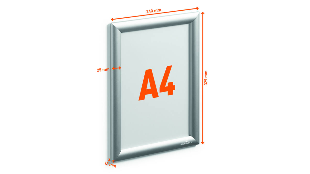 Kliklijst Durable A4 aluminium