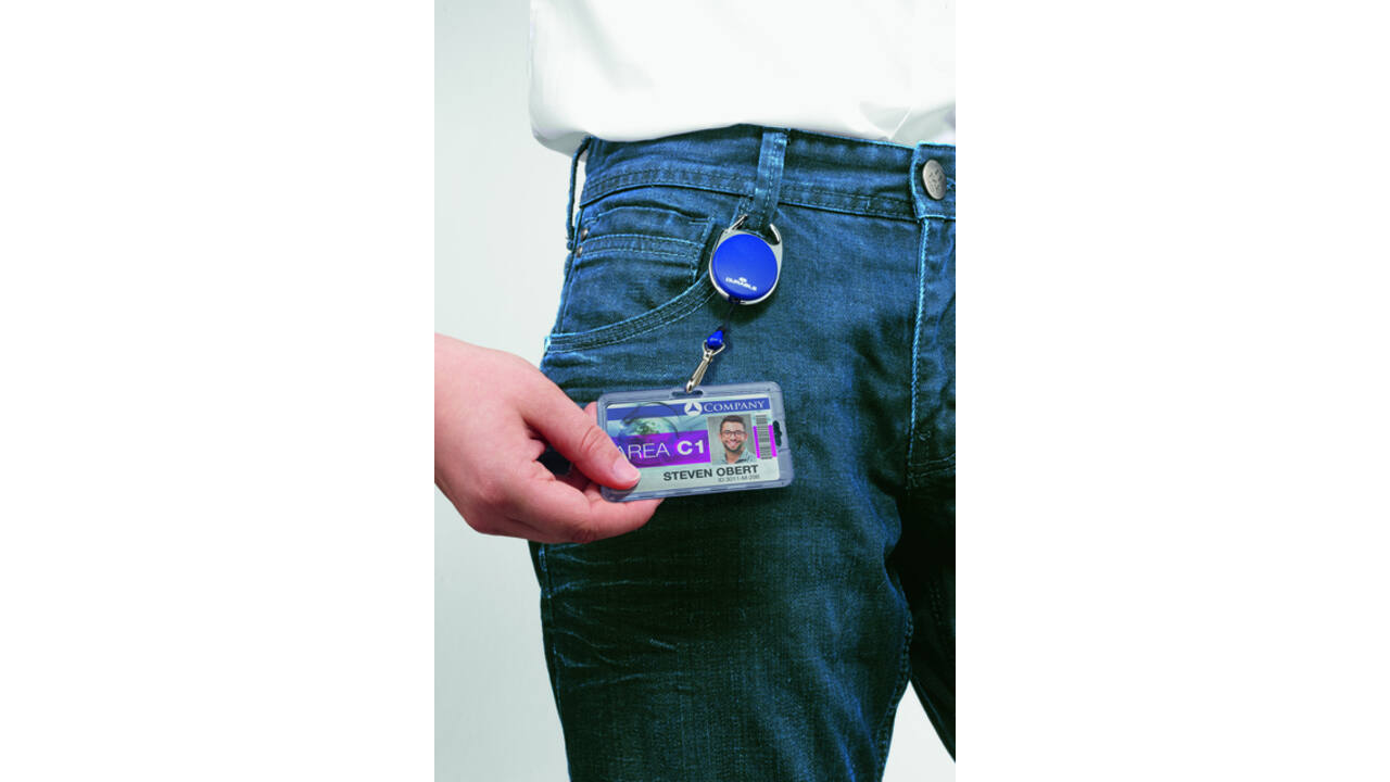 Afrolmechanisme Durable Style met karabijnhaak blauw
