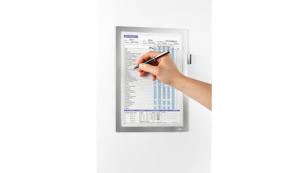 Duraframe Durable 498923 Note A4 magnetisch zilver
