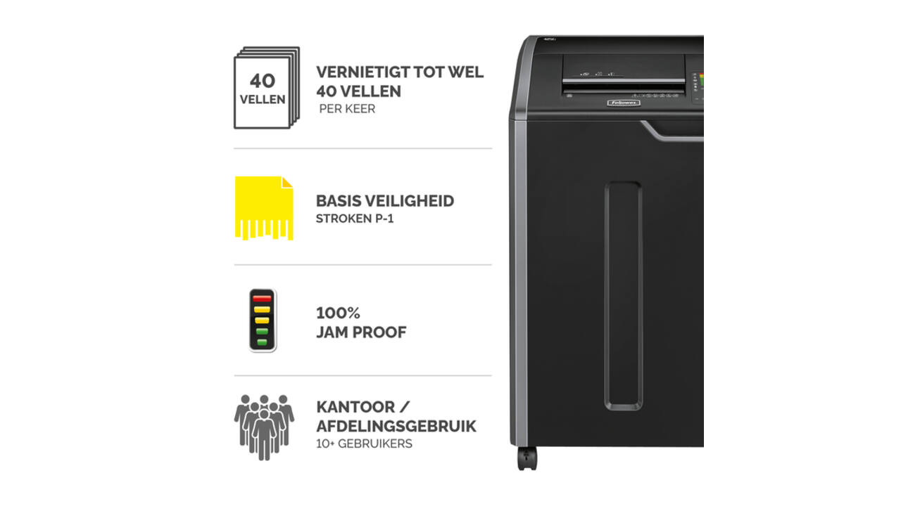 Papiervernietiger Fellowes Powershred 425I stroken 5,8mm
