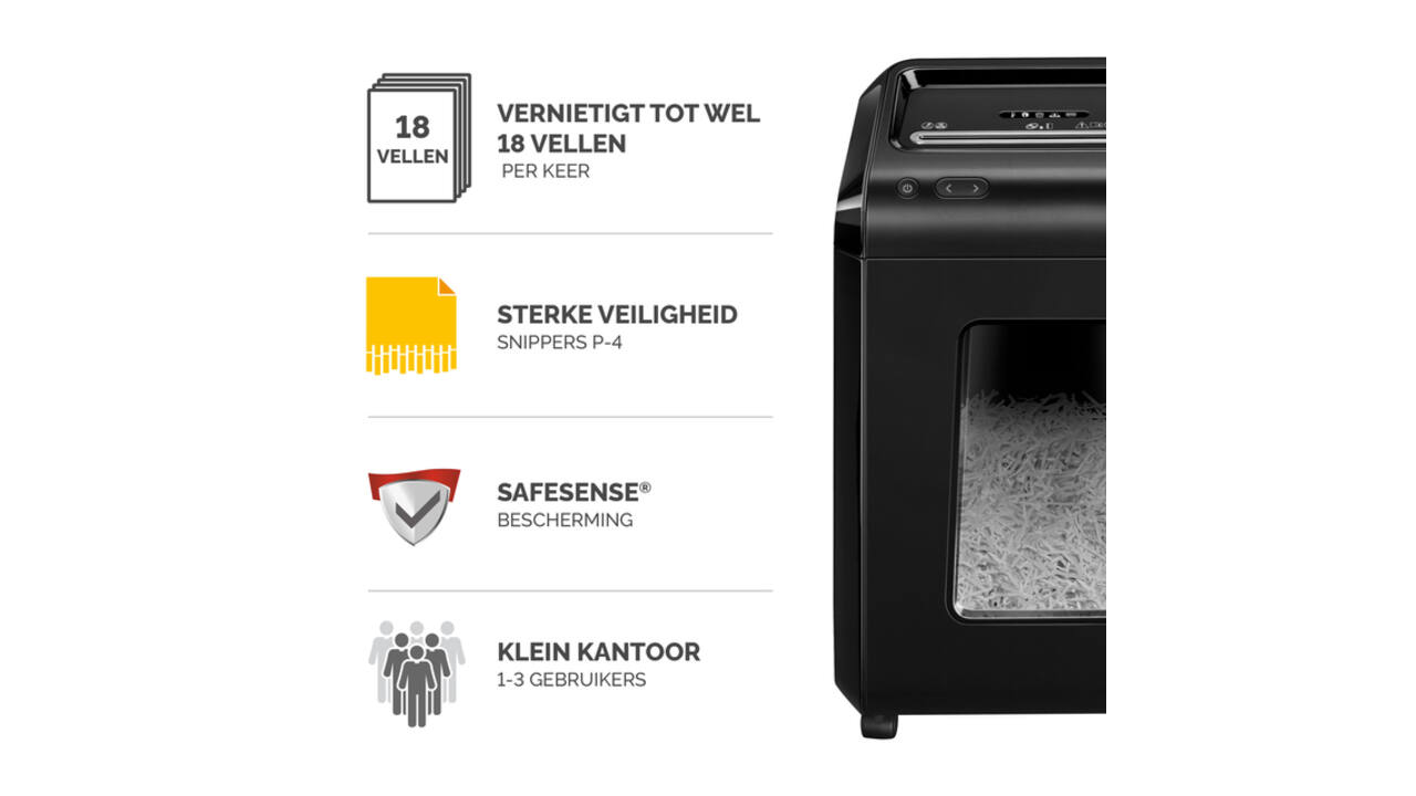Papiervernietiger Fellowes Powershred 92CS snippers 4x38mm