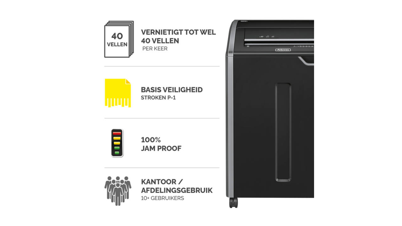Papiervernietiger Fellowes Powershred 485I stroken 5,8mm