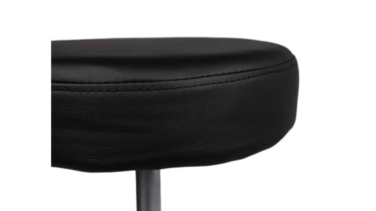 Tabouret kruk Office hoog met gasveer harde wielen zw