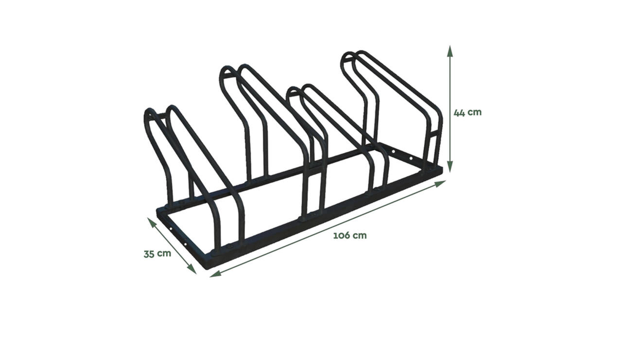 Fietsenrek BRASQ  4 fietsen BS400 zwart