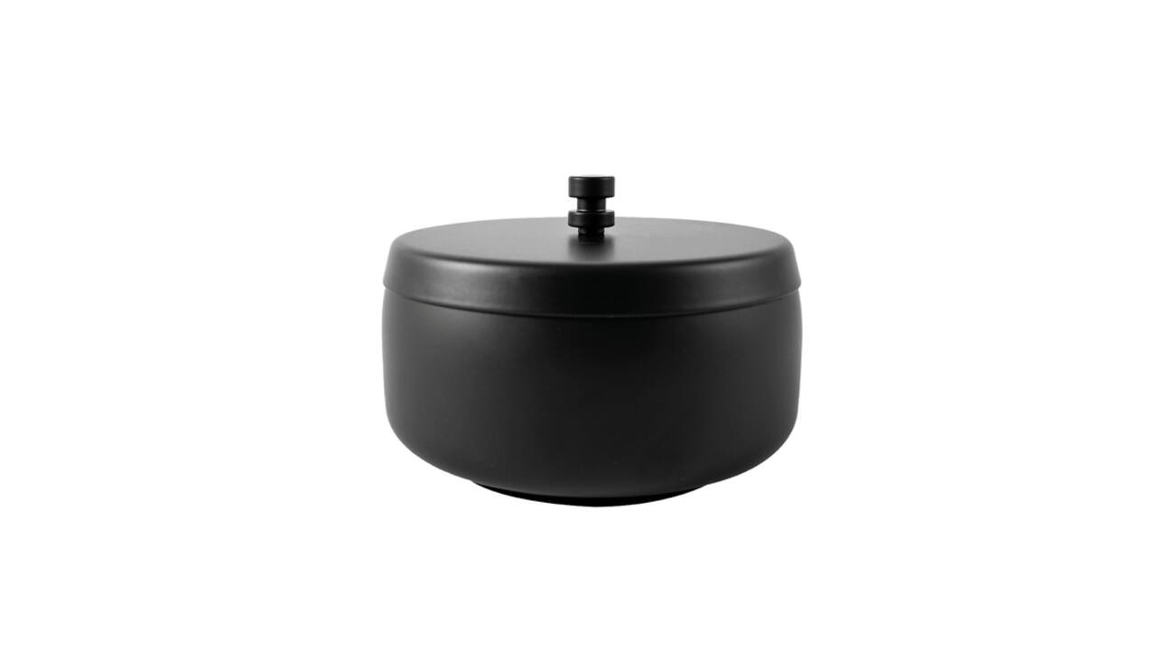Asbak BRASQ tafelmodel 1 liter met deksel AT700 zwart