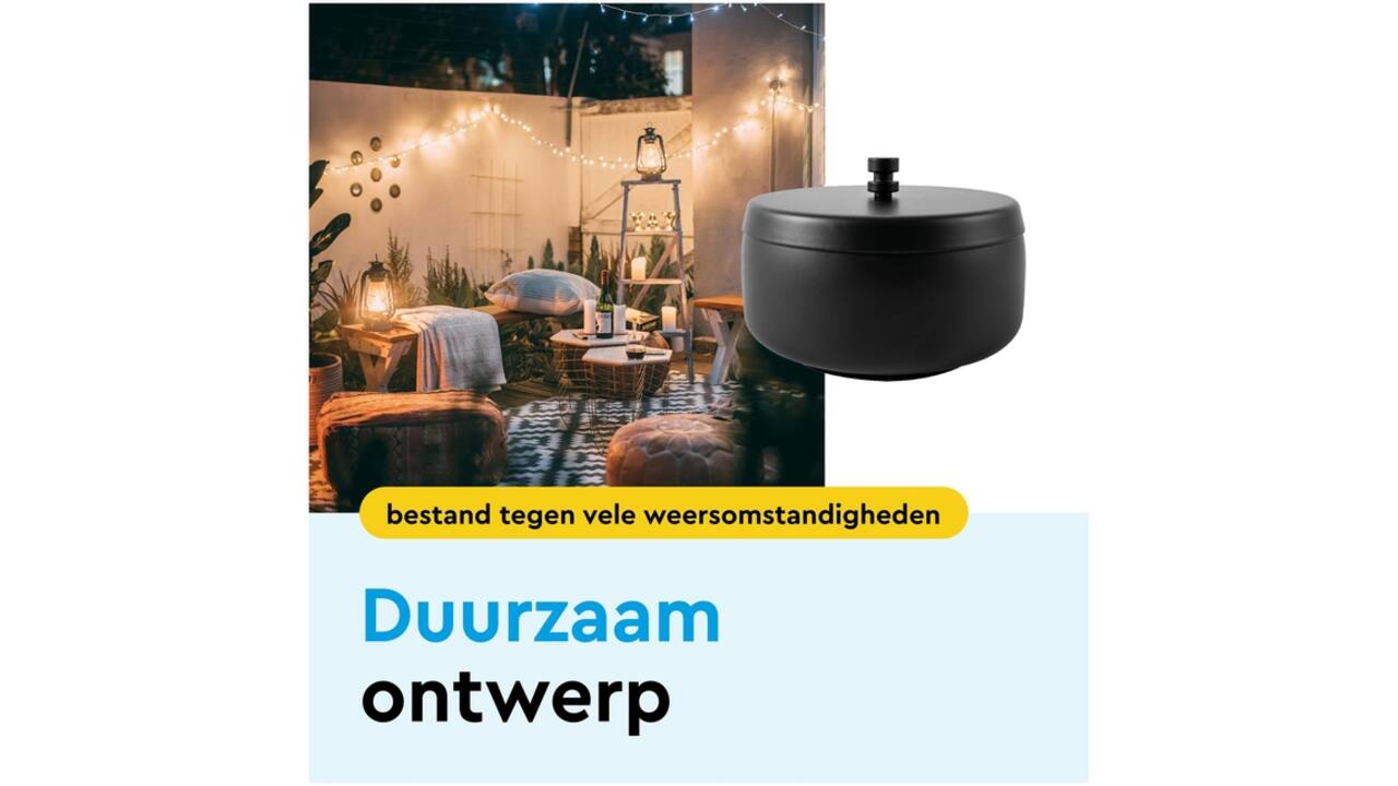 Asbak BRASQ tafelmodel 1 liter met deksel AT700 zwart
