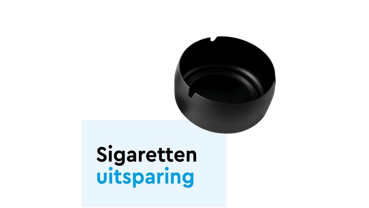 Asbak BRASQ tafelmodel 1 liter met deksel AT700 zwart