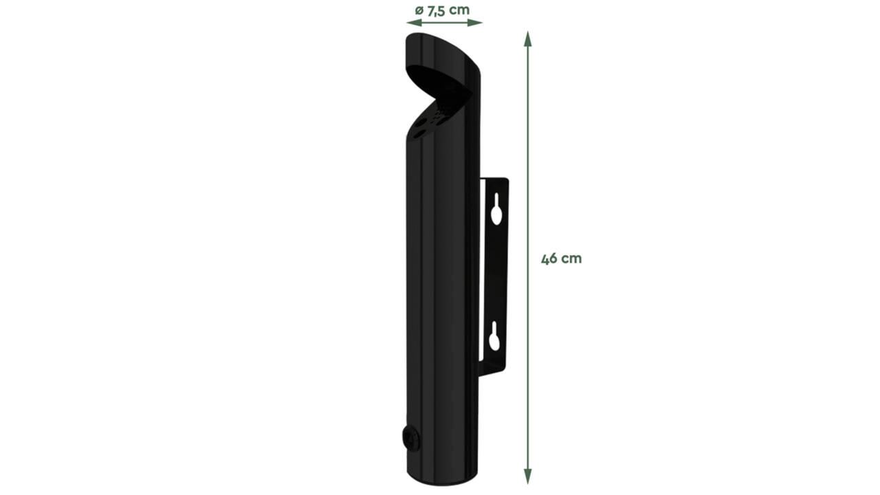 Wandasbak BRASQ AT200 RVS zwart