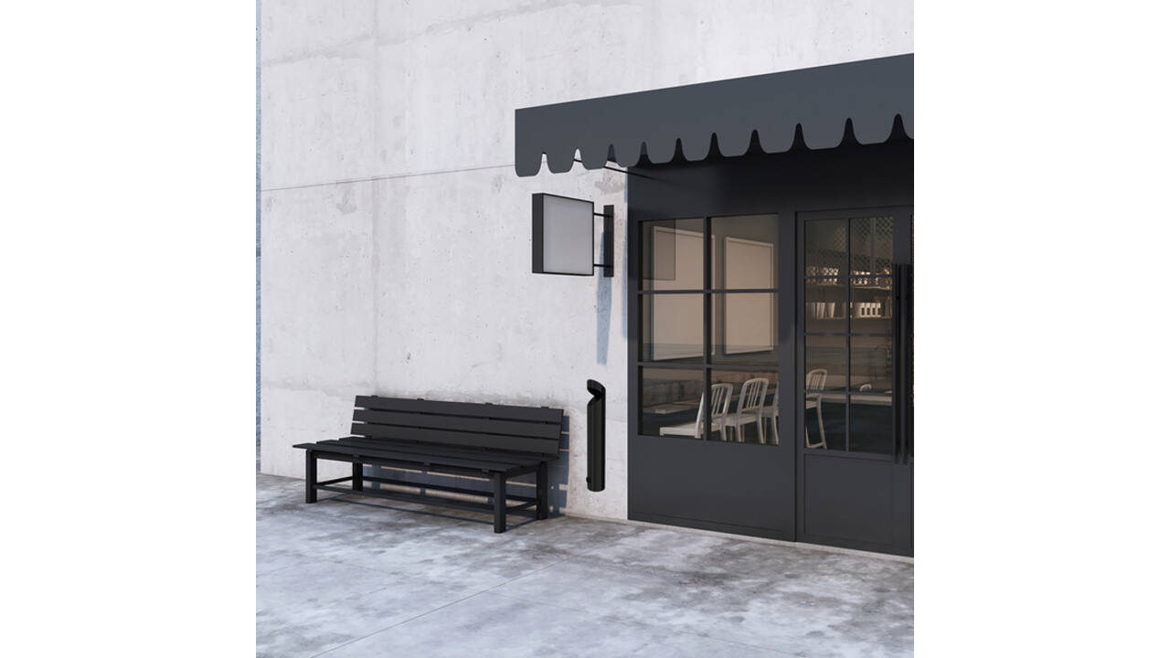 Wandasbak BRASQ AT200 RVS zwart