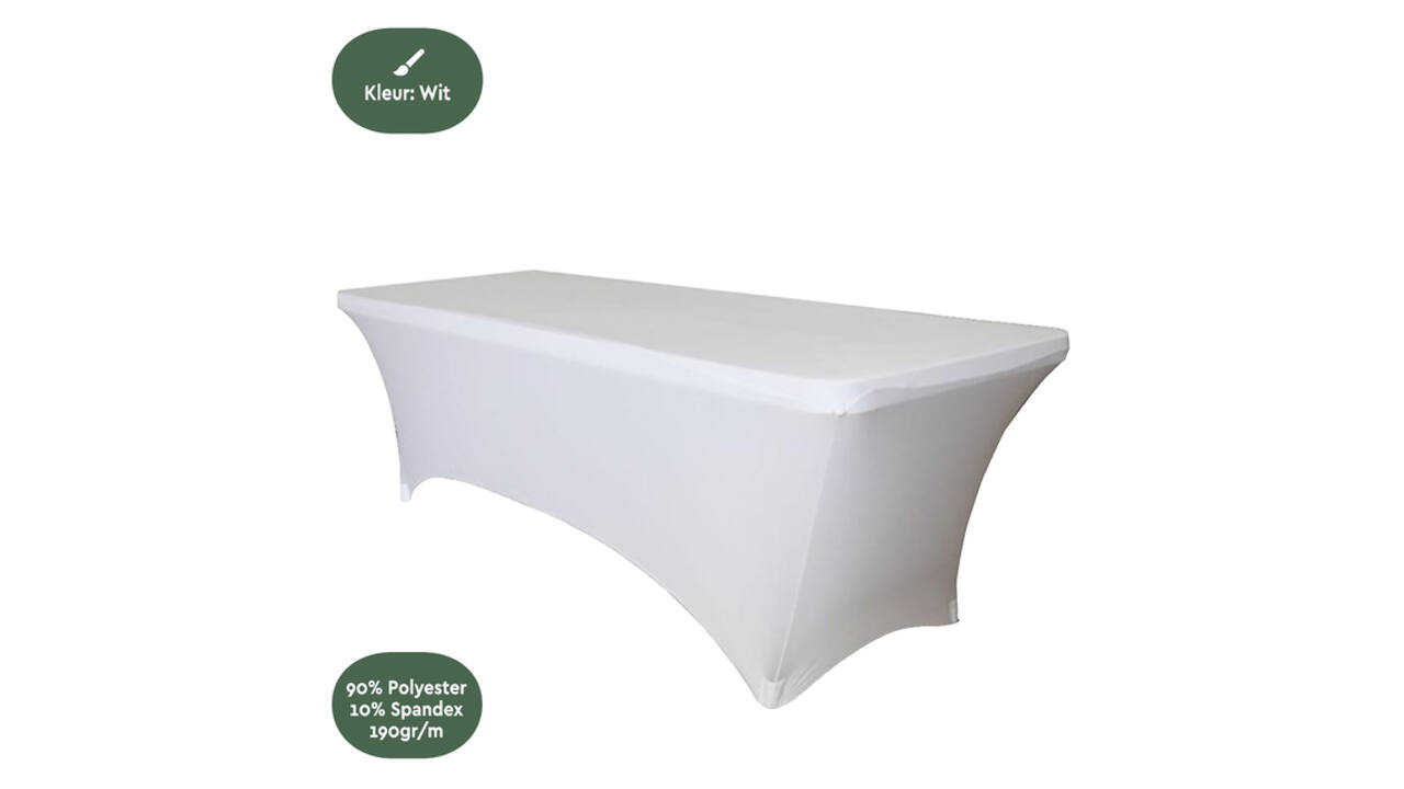 Tafelrok BRASQ 183x76x74cm wit
