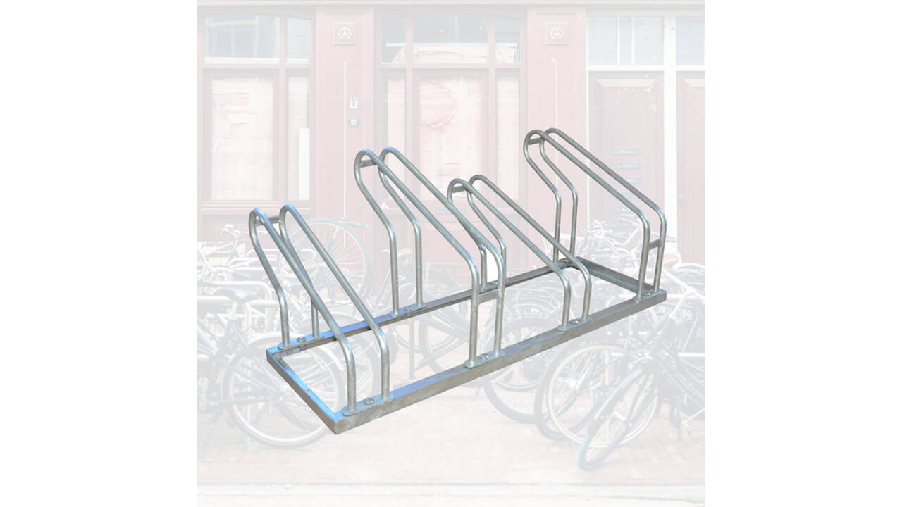 Fietsenrek BRASQ  4 fietsen BS400 zilver