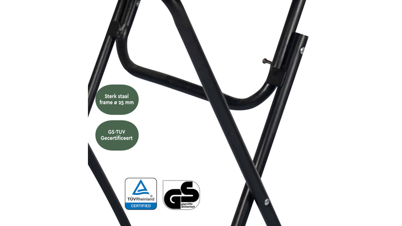 Statafel BRASQ 80cm BT100 zwart