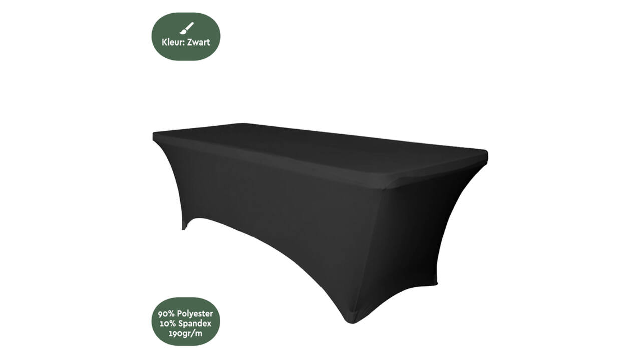 Tafelrok BRASQ 183x76x74cm zwart