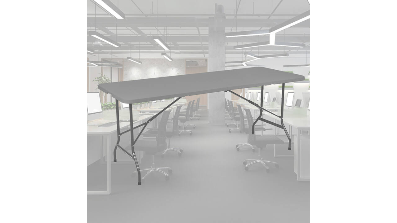 Vouwtafel BRASQ 180x70x74cm FT180 grijs