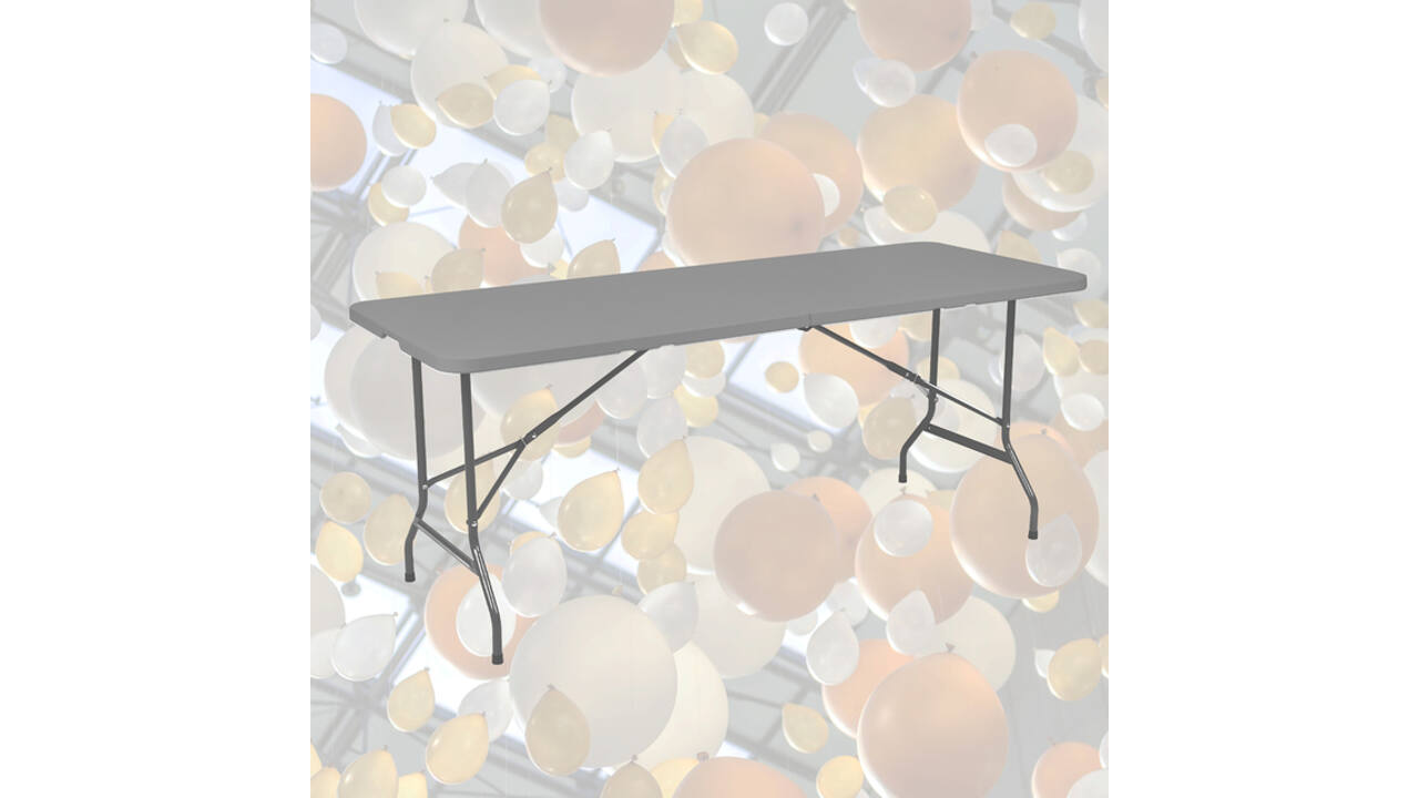 Vouwtafel BRASQ 180x70x74cm FT180 grijs