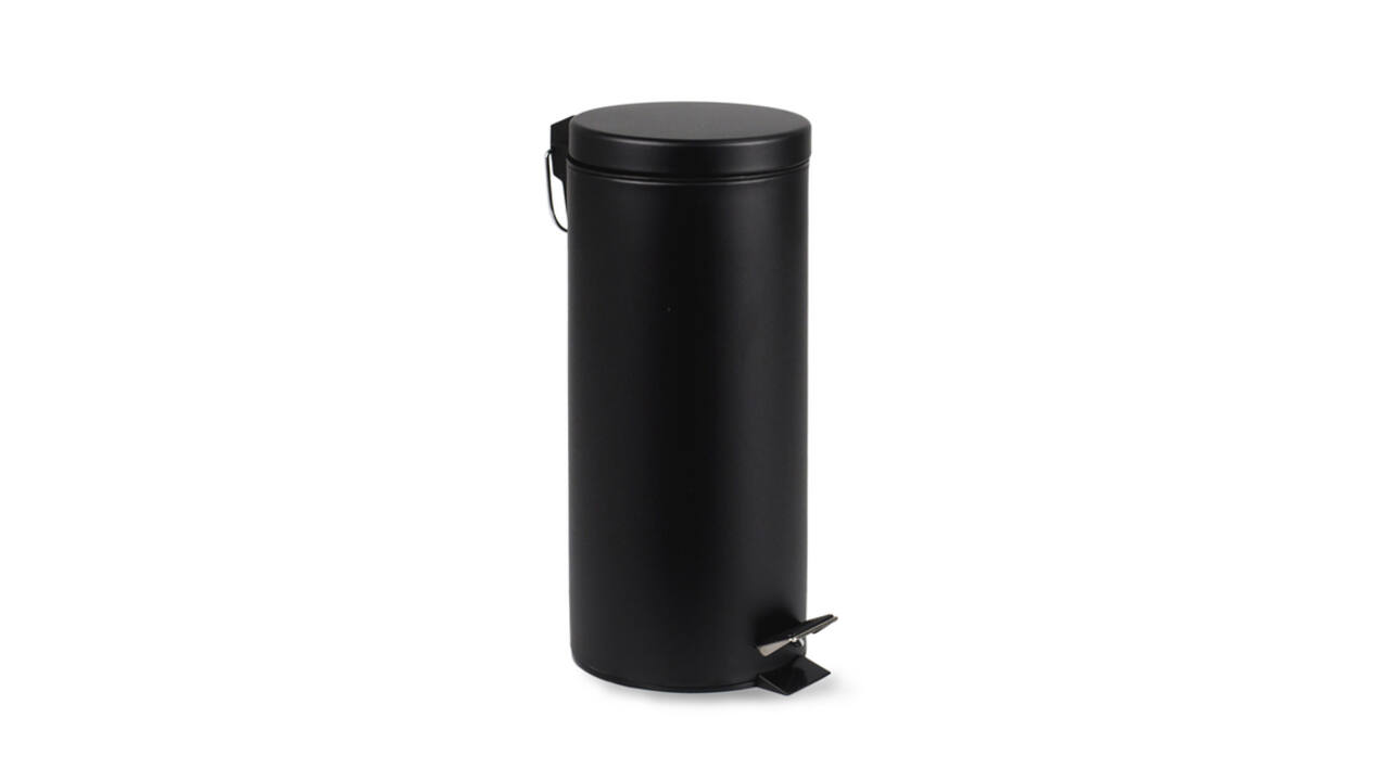 Pedaalemmer BRASQ 30 liter zwart