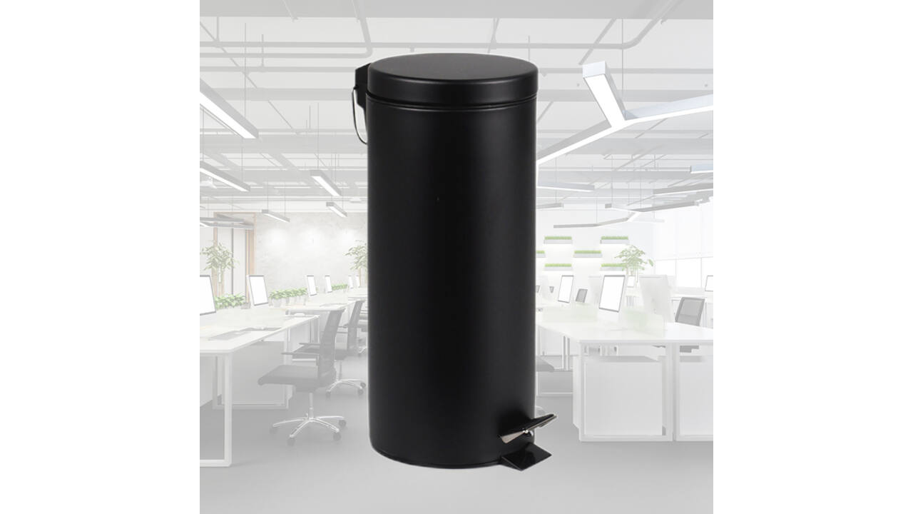 Pedaalemmer BRASQ 30 liter zwart