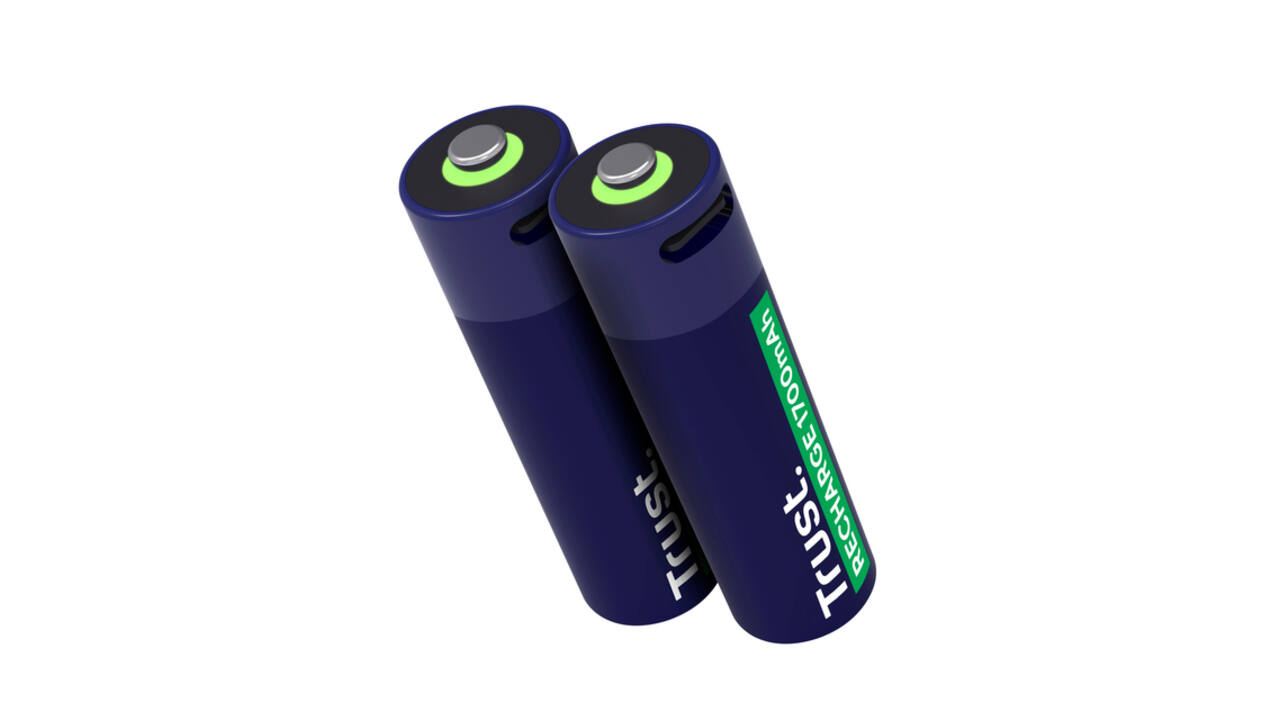 Batterij Trust USB-C oplaadbaar AA 2 stuks