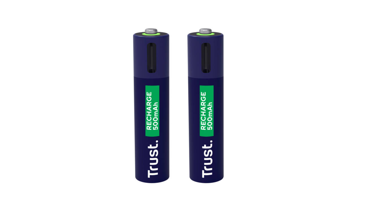 Batterij Trust USB-C oplaadbaar AAA 2 stuks